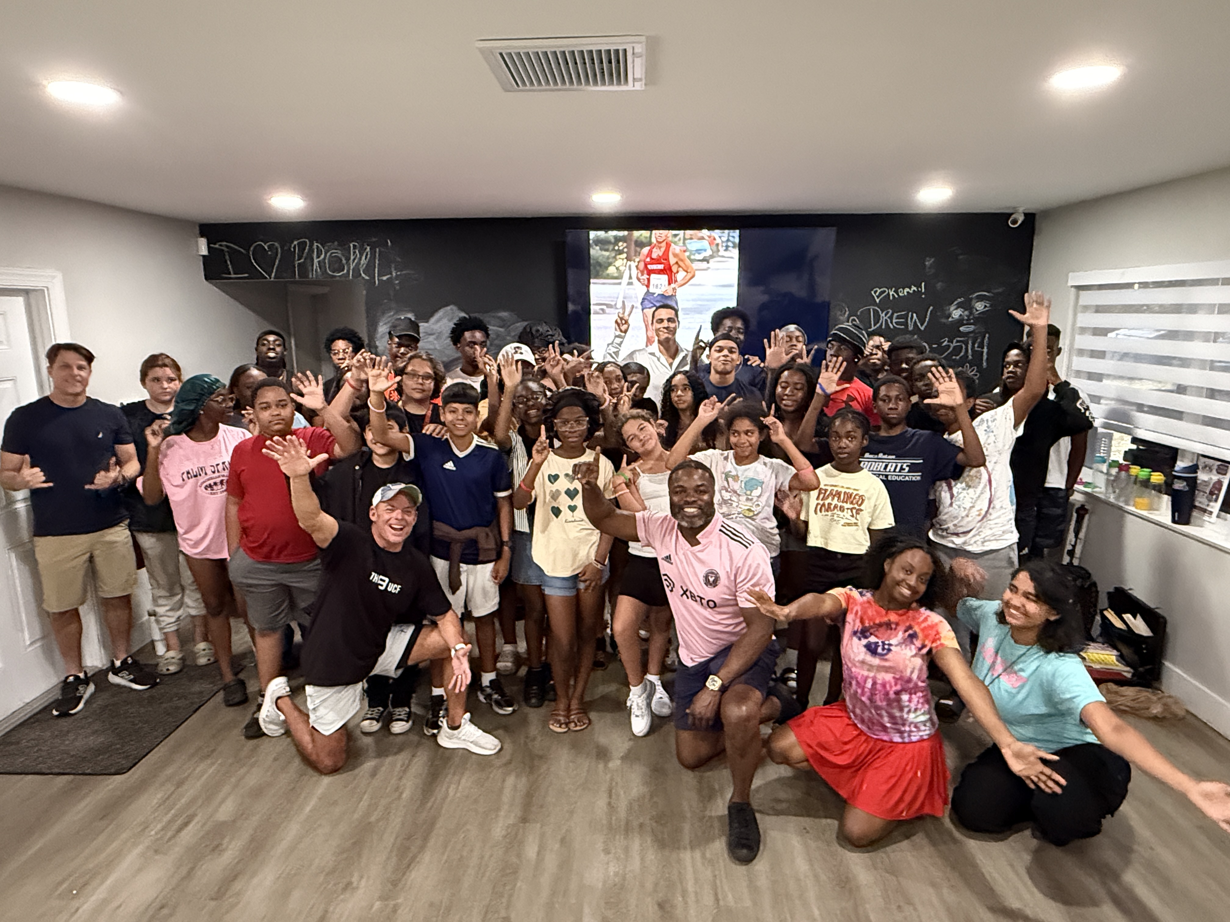 PROPEL students and mentors celebrating a summer experience together