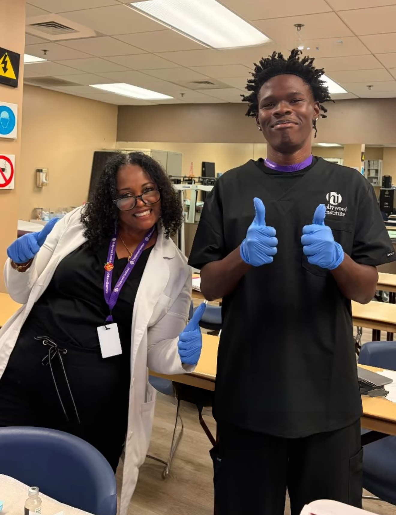 A PROPEL student exploring a healthcare career with a professional mentor